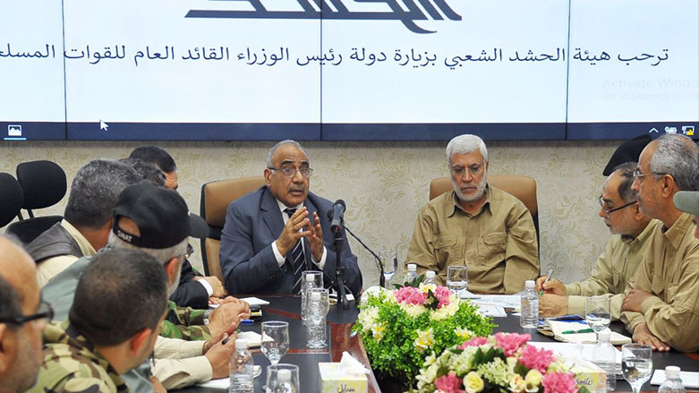 Teqîna cibexaneyan, Adil Ebdulmehdî û serkirdeyên Heşda Şeibî dicivîne